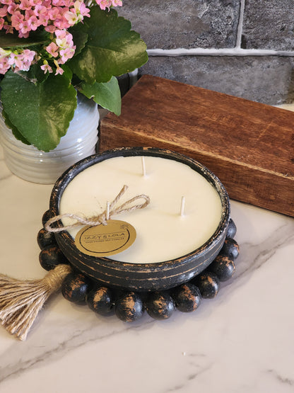 Winter Birch Beaded Bowl