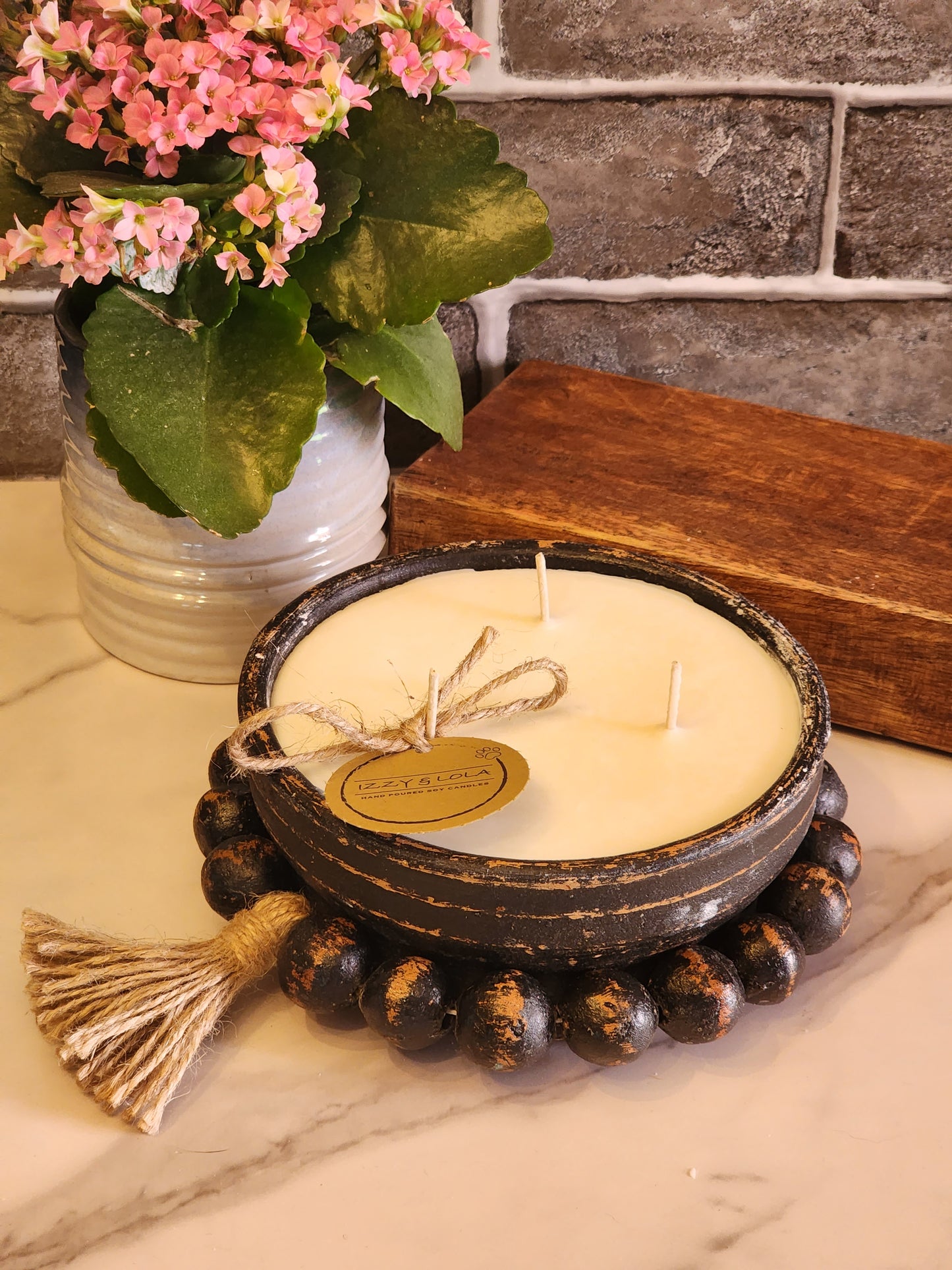 Winter Birch Beaded Bowl