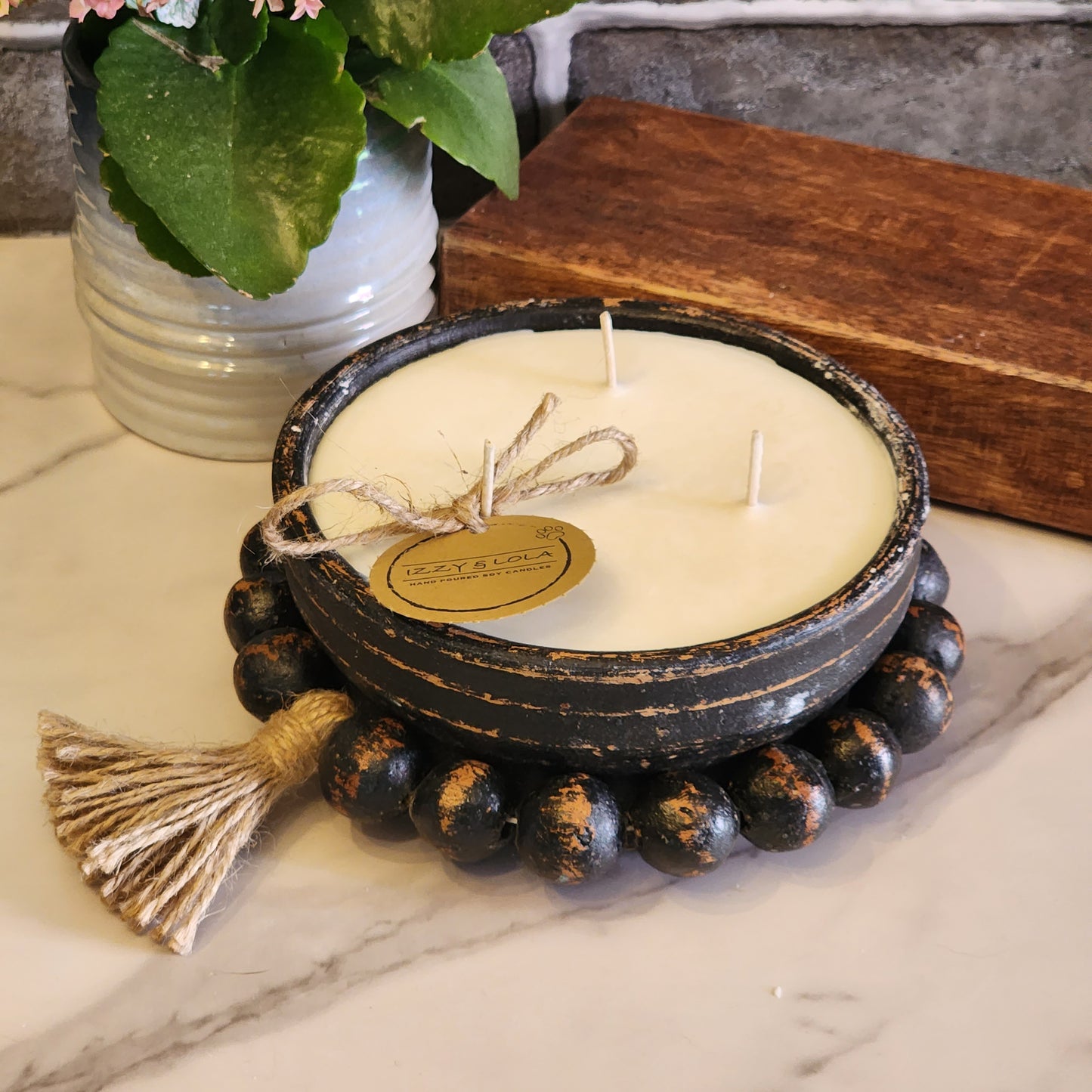 Winter Birch Beaded Bowl