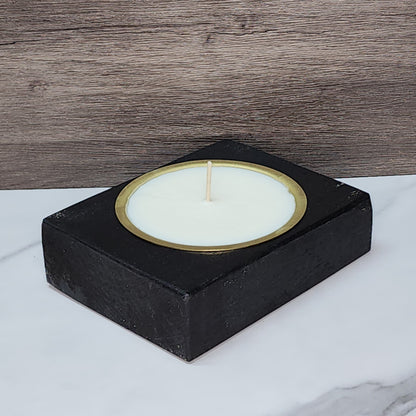 Single Cheese Mold Candle - Black