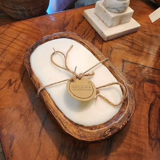 Winter Birch Dough Bowl Candle